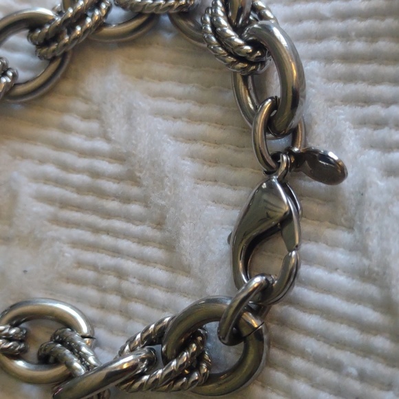 Italian Designer MILOR Stainless Steel Chunky Chain Bracelet. 7 3/4 inches. - Picture 3 of 6